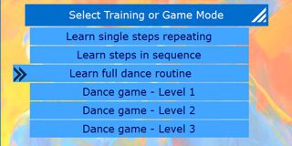 dance mode menu